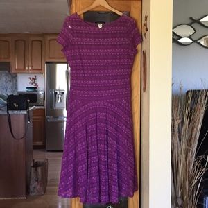 Sangria petite lace lined drop waist midi dress